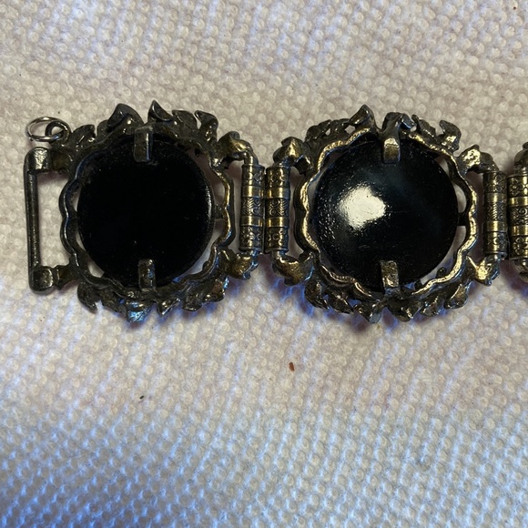 Vintage Elizabeth Morrey Watermelon Cabachon Bracelet - Picture 6 of 7